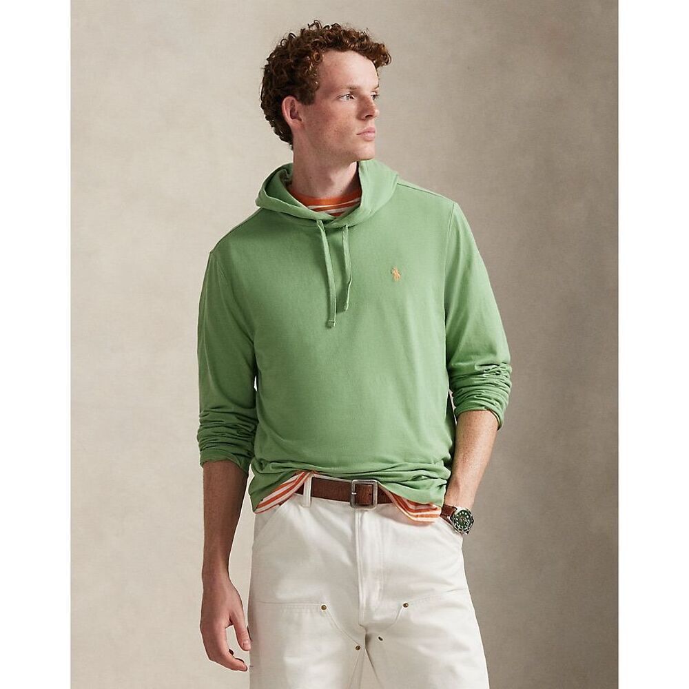 Polo Ralph Lauren Green Jersey Hooded T-Shirt Size S